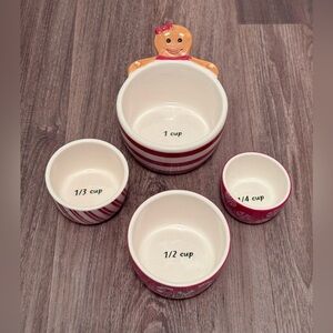 Christmas Gingerbread Man Measuring Cups Nested